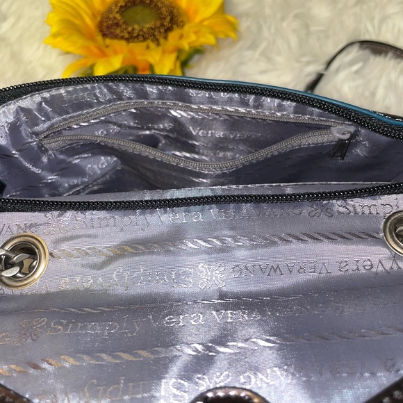 Simply Vera ~Vera Wang Crossbody Bag With An Antique Chain & Copper Strap - Picture 9 of 13